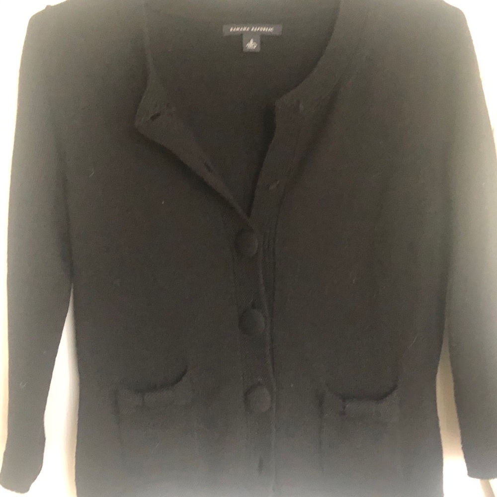 Black bottom down cardigan - Picture 2 of 2